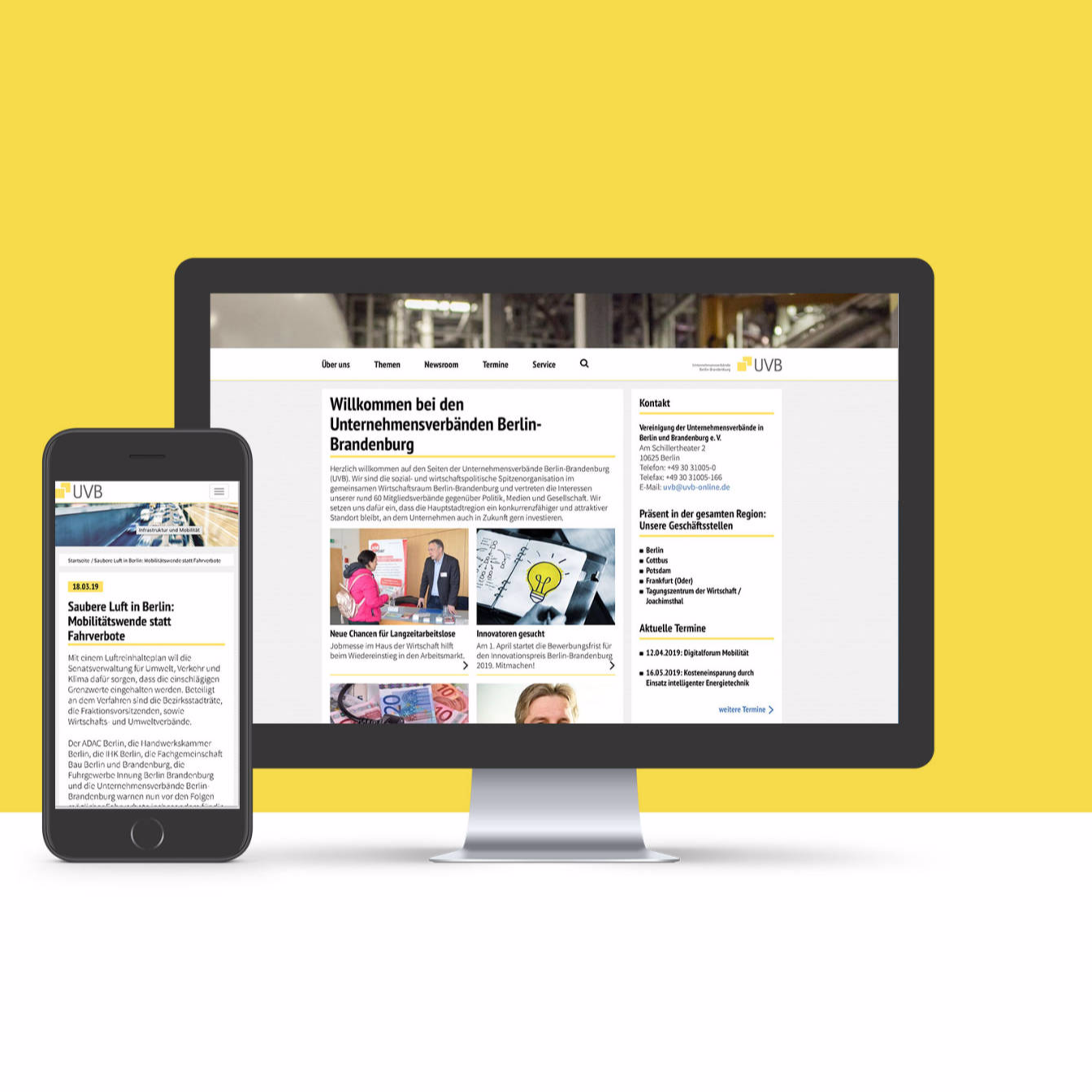 Unternehmensverbände Berlin Brandenburg – Website